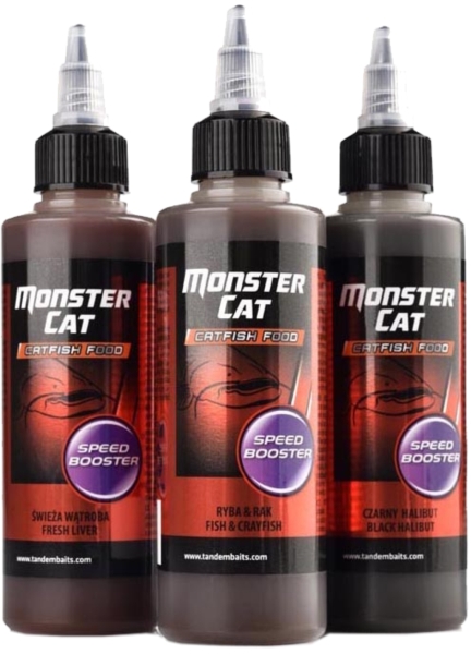 Levně Monster Cat Speed Booster 100ml Variant: Black Halibut (černý halibut)