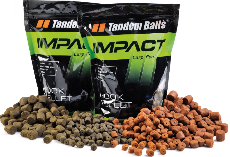 Levně Impact Hook pelety - Tandem Baits Variant: Black halibut 16mm/1kg