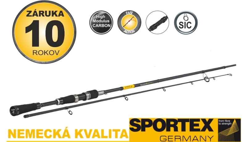 Levně Přívlačové pruty SPORTEX Black Pearl GT-3 2-díl Variant: 210cm / 20g Baitcast