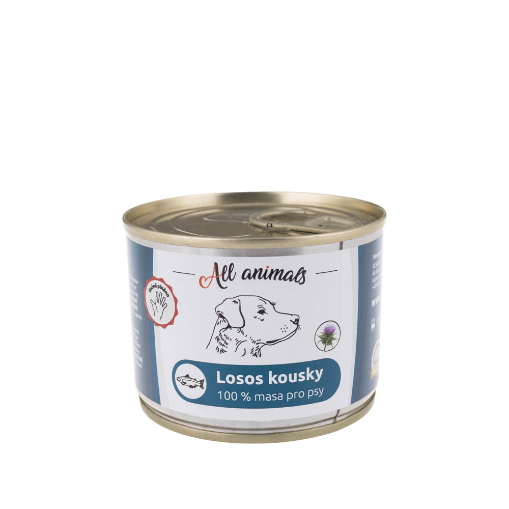 Levně All Animals DOG losos kousky 200g