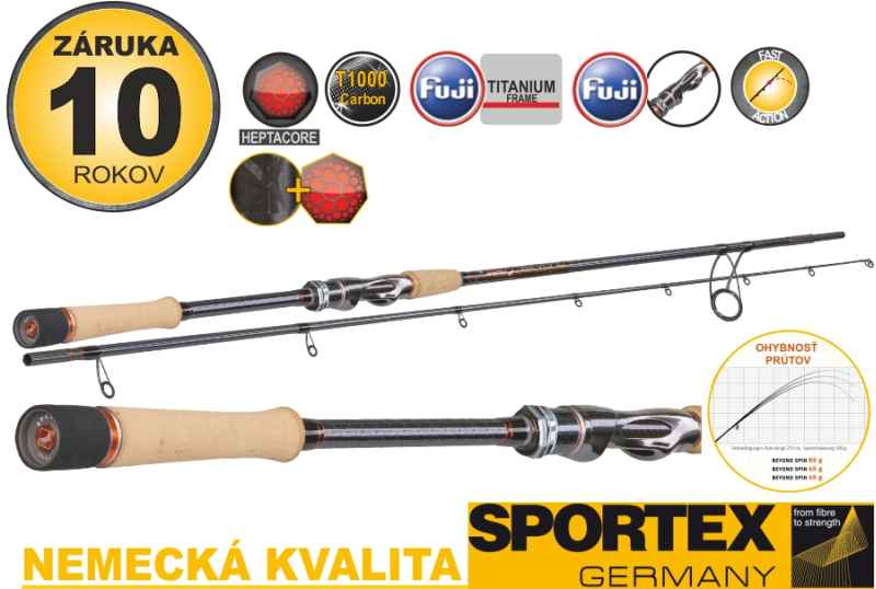 Levně Přívlačové pruty Sportex Beyond Spin 2-díl Variant: 240cm / 60g