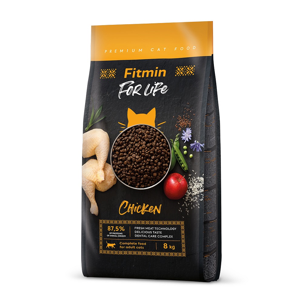 Levně Fitmin For Life Adult Chicken kompletní krmivo pro kočky Velikost balení: 8kg