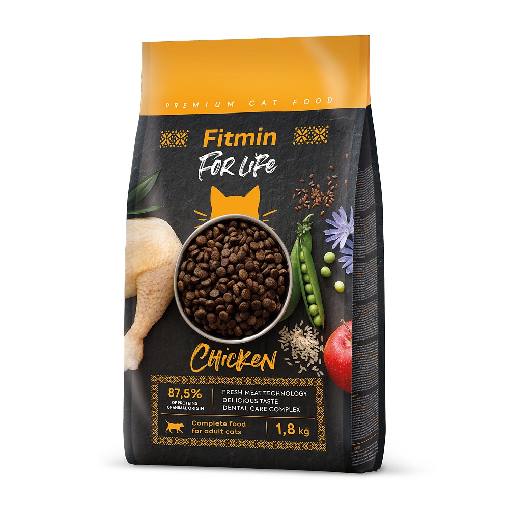 Levně Fitmin For Life Adult Chicken kompletní krmivo pro kočky Velikost balení: 1,8kg