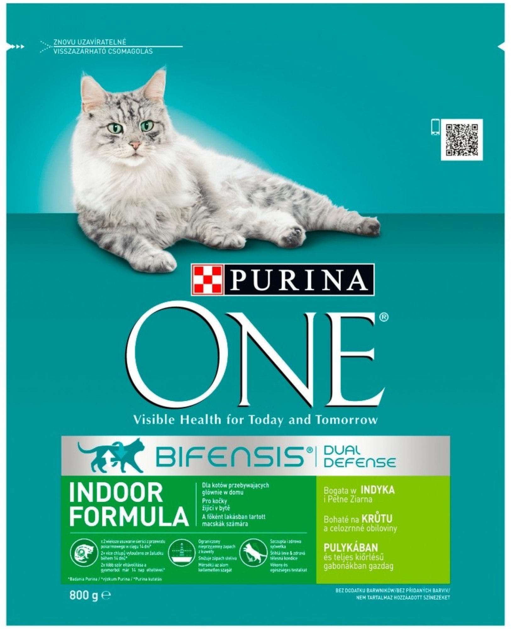 Levně Purina One INDOOR krůta s celozrn. obilov. 800g