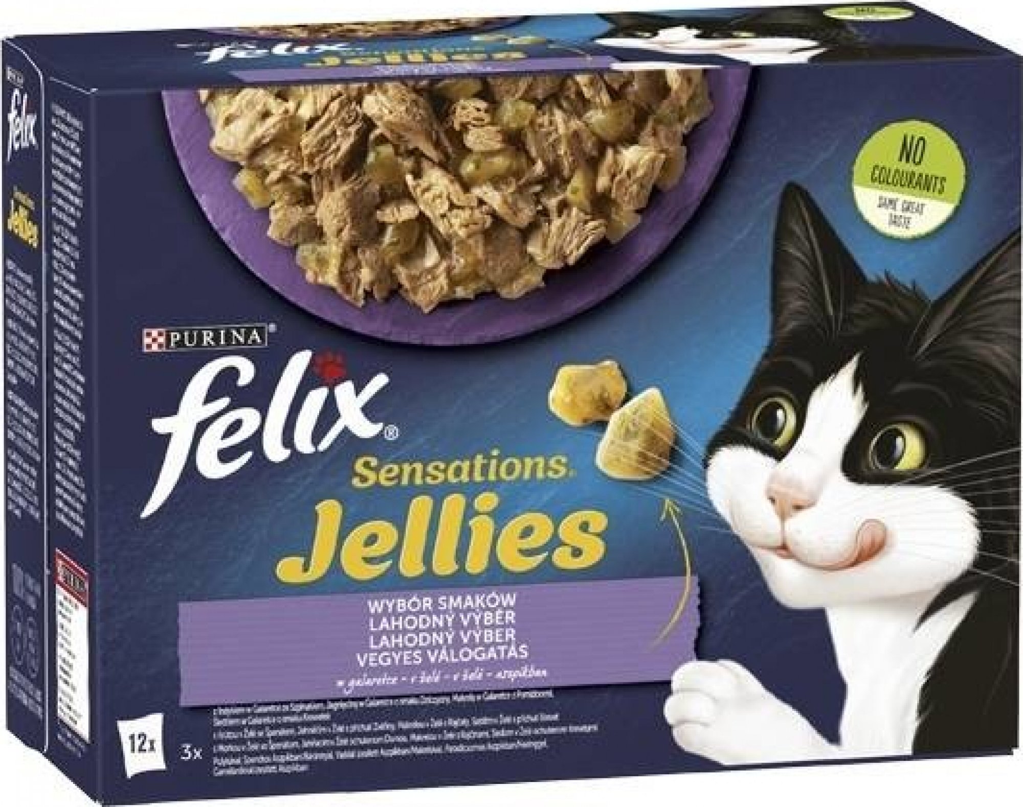 Levně Felix Sensations jellies jehně, makrela, krůta, treska 12x85g