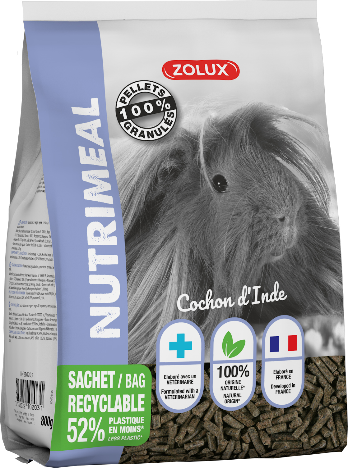 Krmivo pro morčata NUTRIMEAL Zolux 2,5kg Velikost balení: 2,5kg