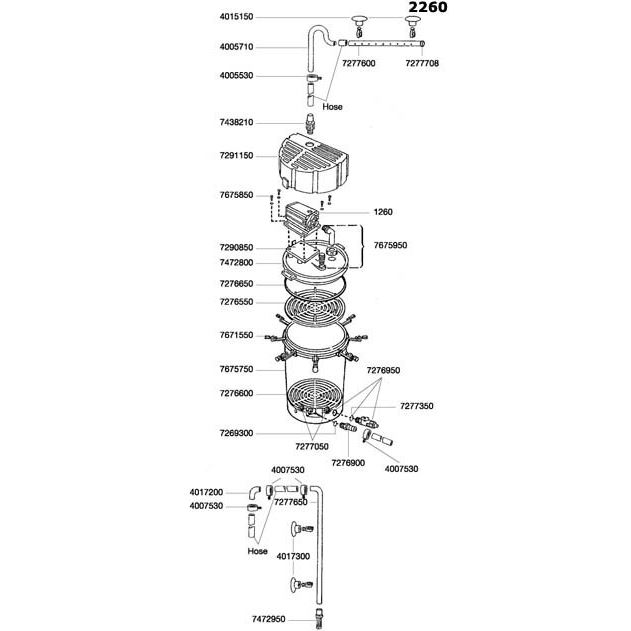 EHEIM TĚSNĚNÍ POD HLAVU PRO 2250, 2260 (7276650)
