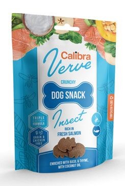 Levně Calibra Dog Verve Crunchy Snack Insect&Salmon 150g