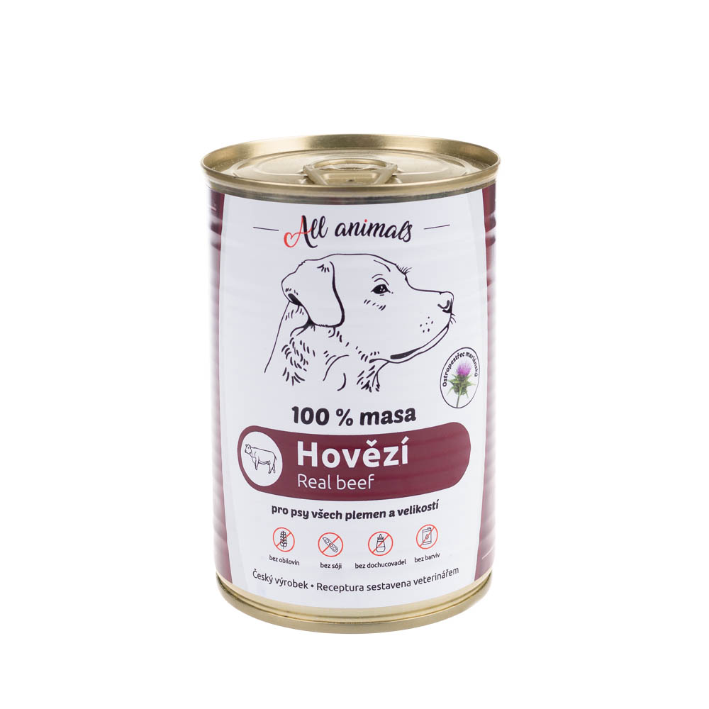 Levně All Animals DOG hovězí mleté 400g