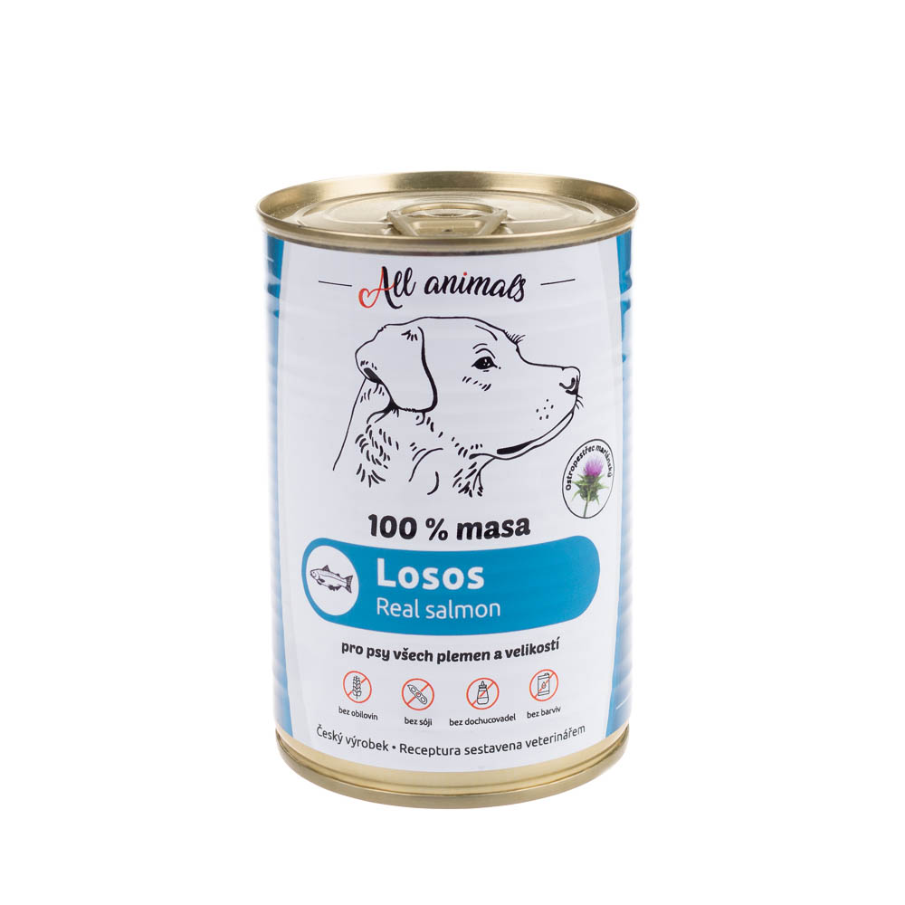 Levně All Animals DOG losos mletý 400g