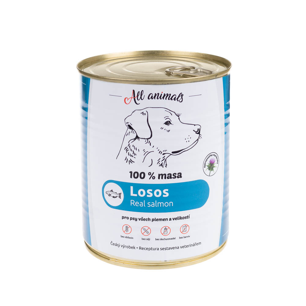 Levně All Animals DOG losos mletý 800g