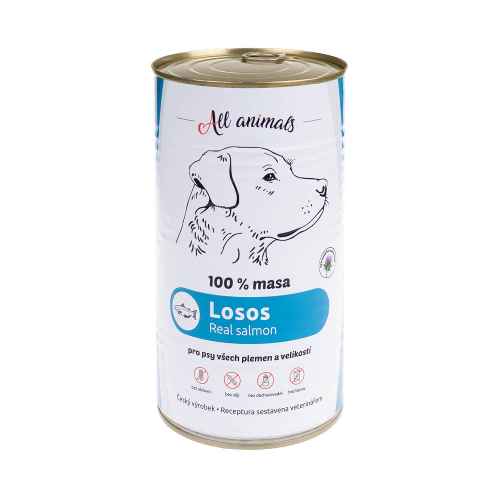 Levně All Animals DOG losos mletý 1200g