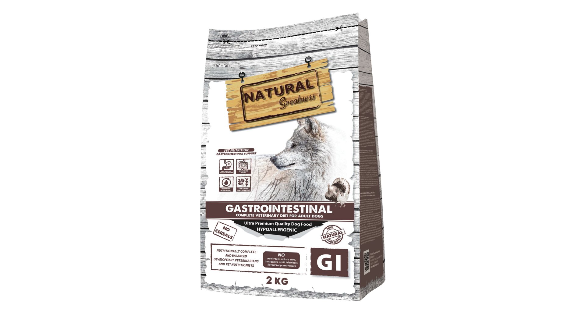 Levně Natural Greatness GASTROINTESTINAL veterinární dieta Velikost balení: 6kg