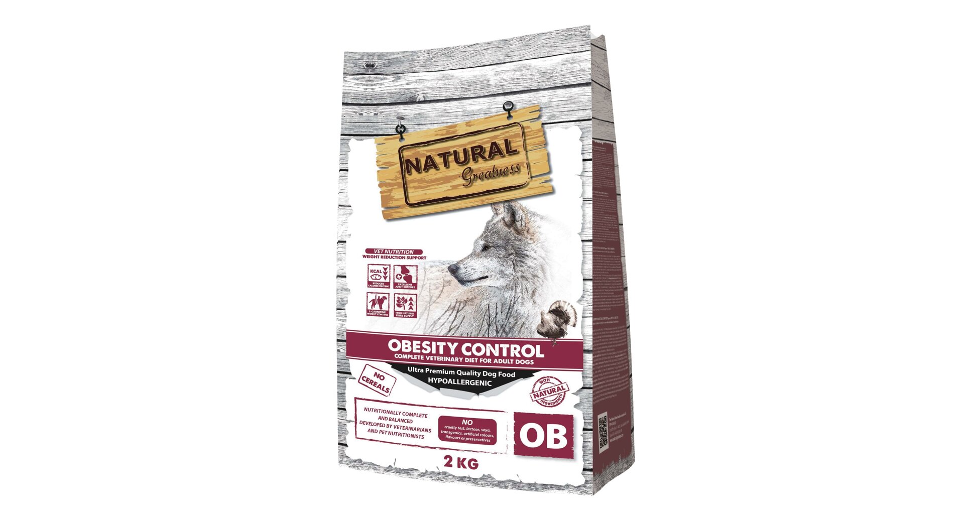 Levně Natural Greatness OBESITY CONTROL veterinární dieta Velikost balení: 2kg