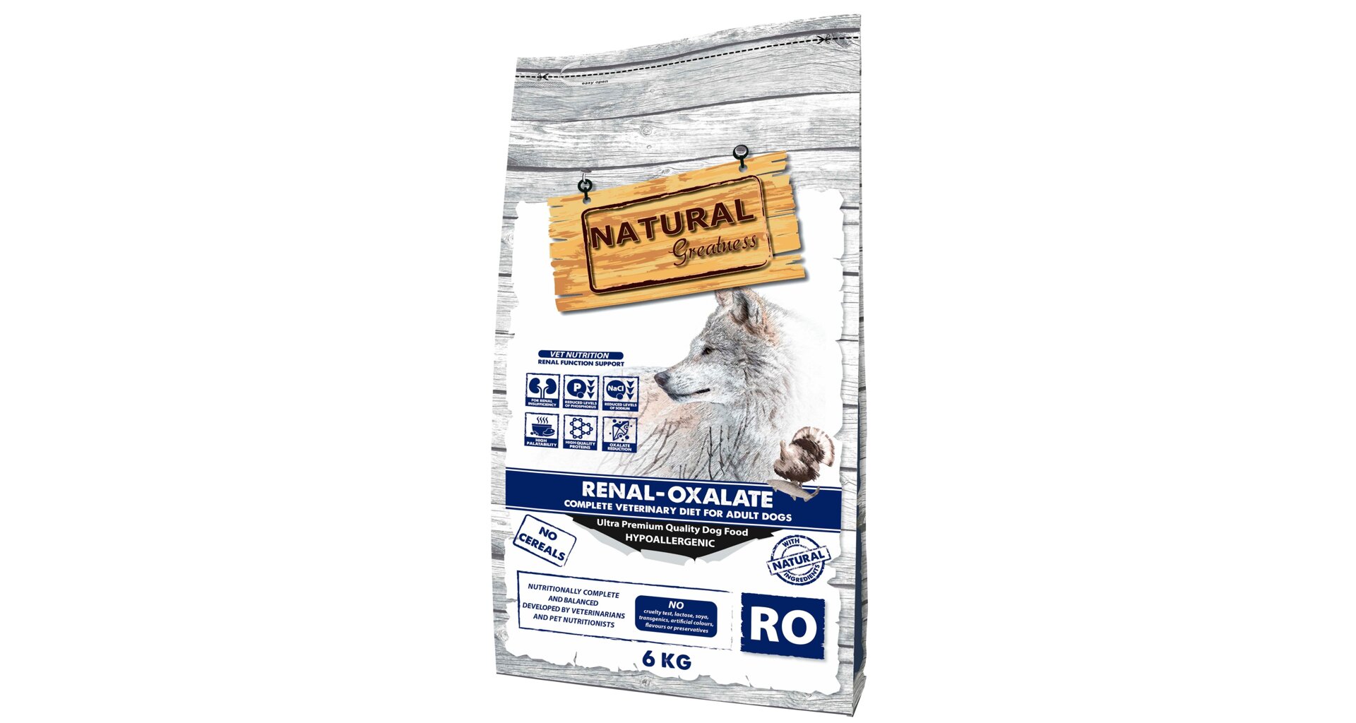 Levně Natural Greatness RENAL - OXALATE veterinární dieta Velikost balení: 6kg