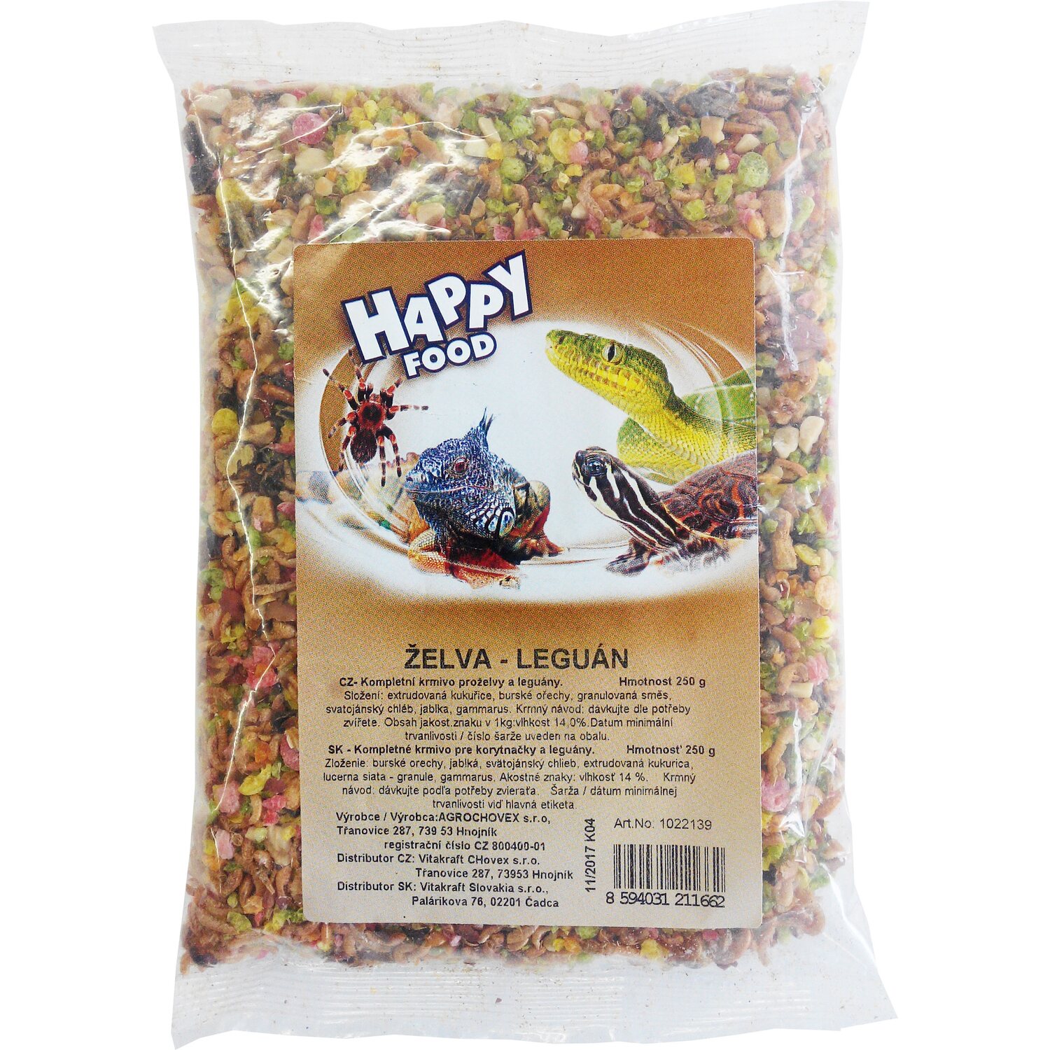 Levně Happy Food krmivo pro želvy a leguány 250 g