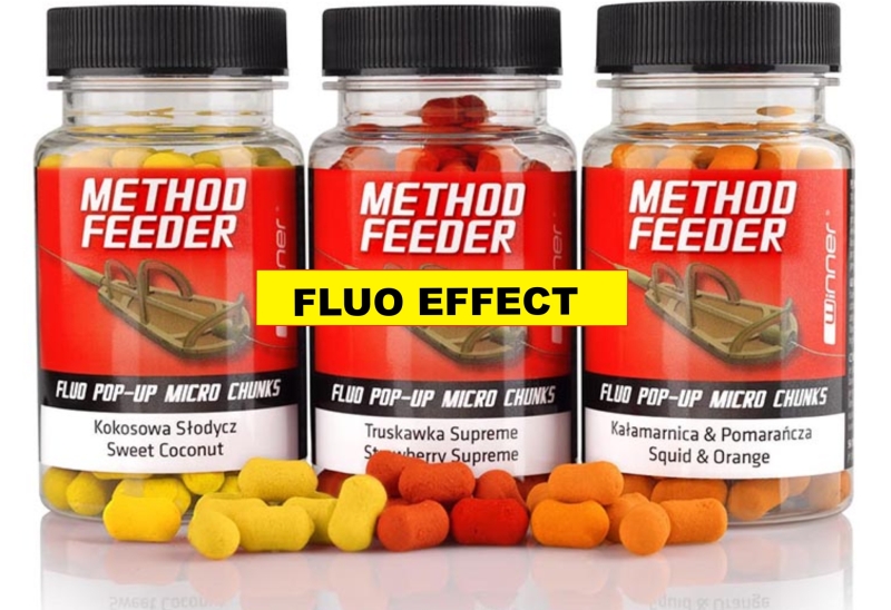 Levně Method/Feeder-Fluo Pop Up Micro Chunks 7x11mm-35g Variant: Hot Krill