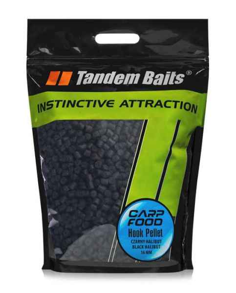 Levně Chytací pelety Tandem Baits černý halibut 16mm/5kg