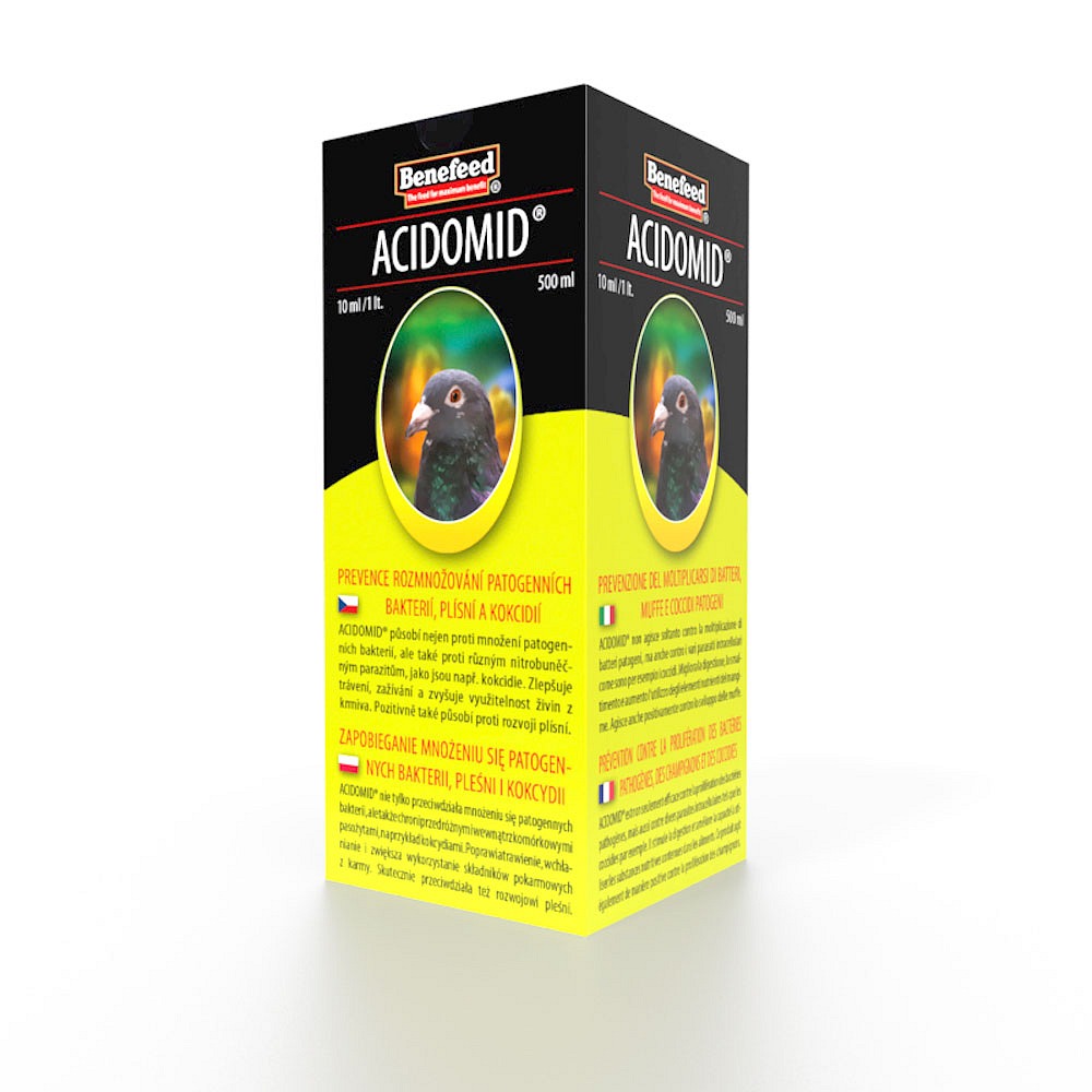 Levně Aquamid doplňkový minerální přípravek pro holuby Acidomid H 500 ml
