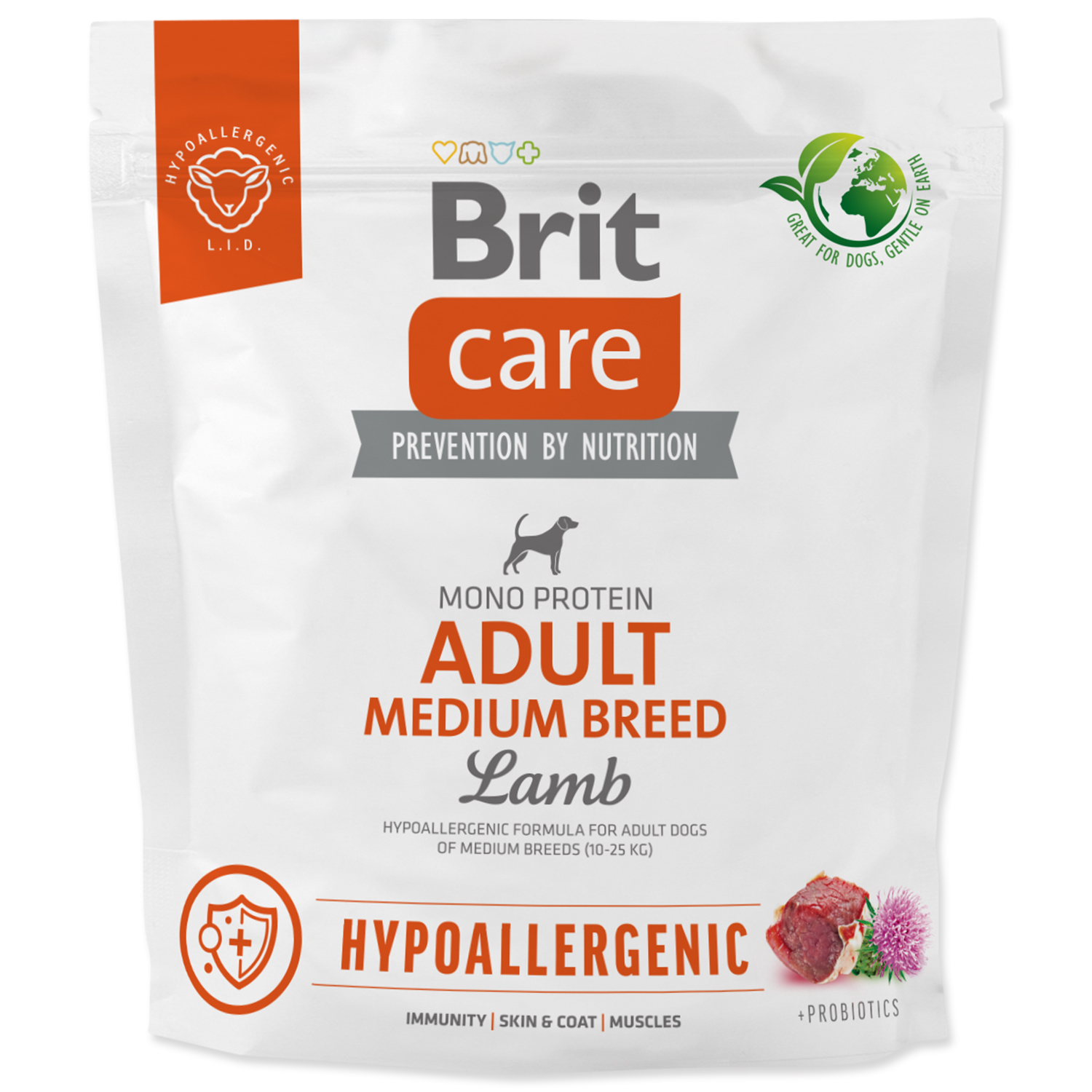 Levně BRIT Care Dog Hypoallergenic Adult Medium Breed 1kg