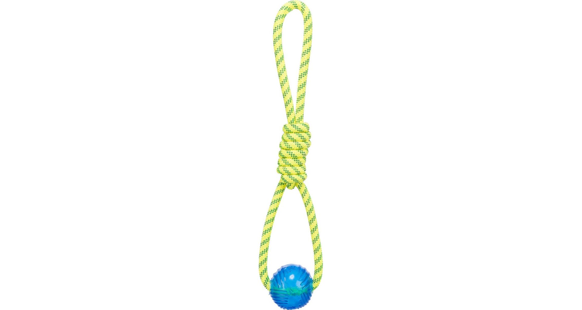 Levně Aqua Toy lano s gumovým míčkem, plovoucí, ø 6 × 40 cm, polyester/TPR
