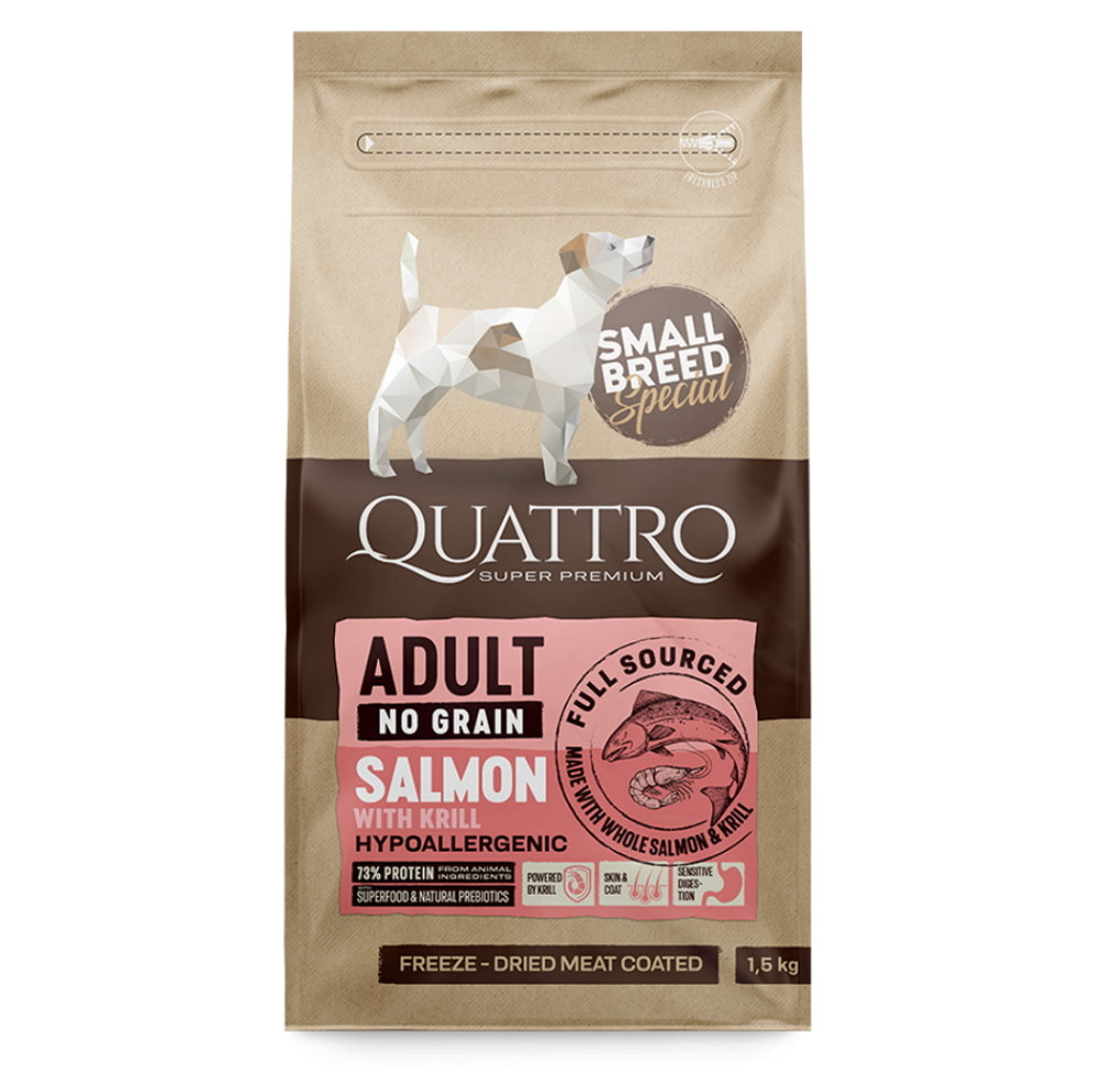 Levně QUATTRO Dog Dry SB Adult Losos&Krill Velikost balení: 1,5kg