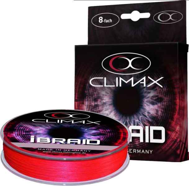 Levně Pletená šňůra Climax iBraid Fluo-červená 135m Variant: Průměr: 0,08mm / 6kg