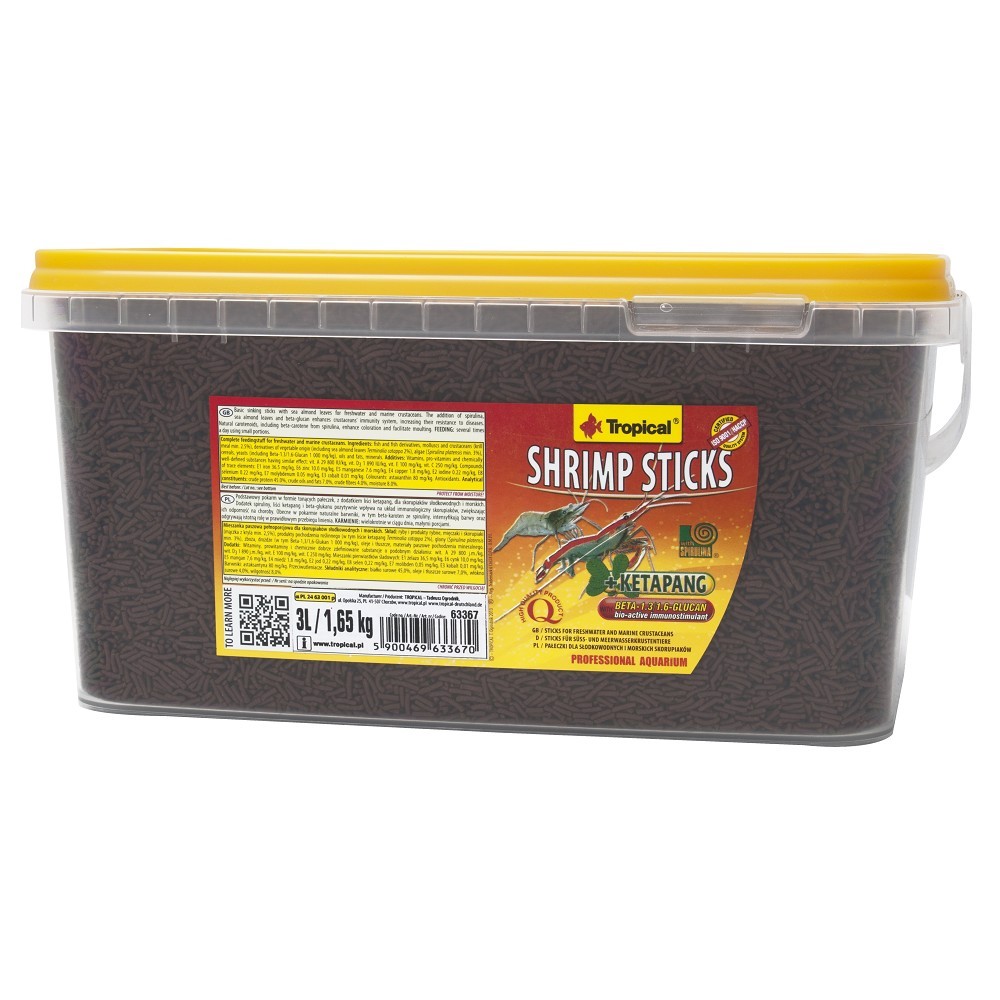 Levně Tropical Shrimp sticks 3l/1,65kg vědro