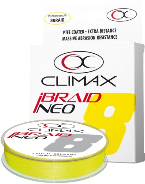 Levně Přívlačová šňůra Climax iBraid NEO yellow 135m Variant: Průměr: 0,18mm / 15,7kg