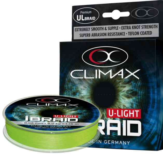 Levně Pletená šňůra Climax iBraid U-Light neon-zelená 135m Variant: Průměr: 0,04mm / 3kg