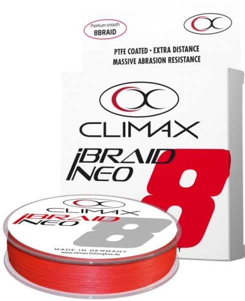 Levně Přívlačová šňůra Climax iBraid NEO fluo -red 135m Variant: Průměr: 0,12mm / 8,5kg