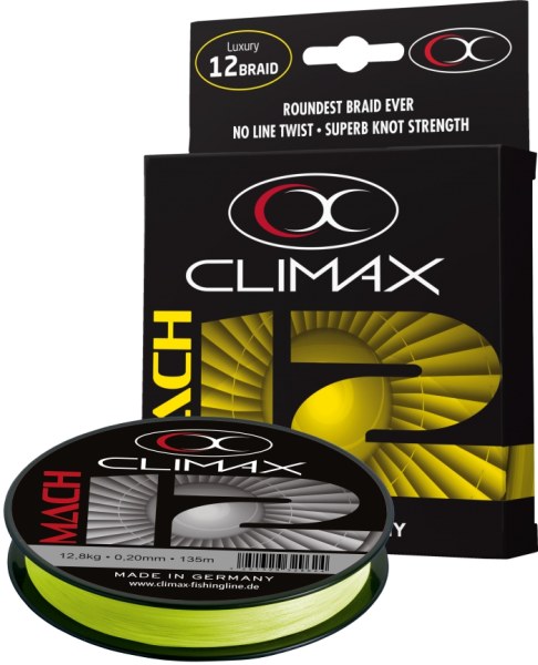 Levně Přívlačová šňůra Climax Mach 12 fluo-yellow 135m Variant: Průměr: 0,13mm/7,1kg/135m