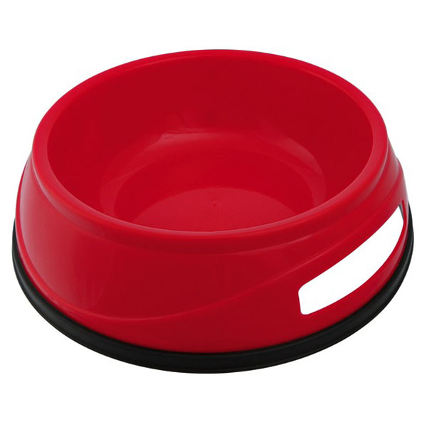 Levně Plastová HEAVY miska s gumovým okrajem 0,75 l / 16 cm Barva: Červená