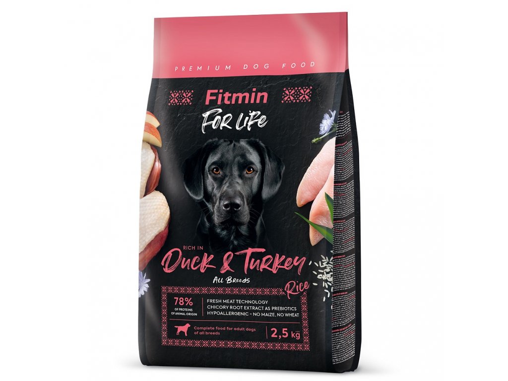 Levně Fitmin dog For Life Duck & Turkey Velikost balení: 2,5kg