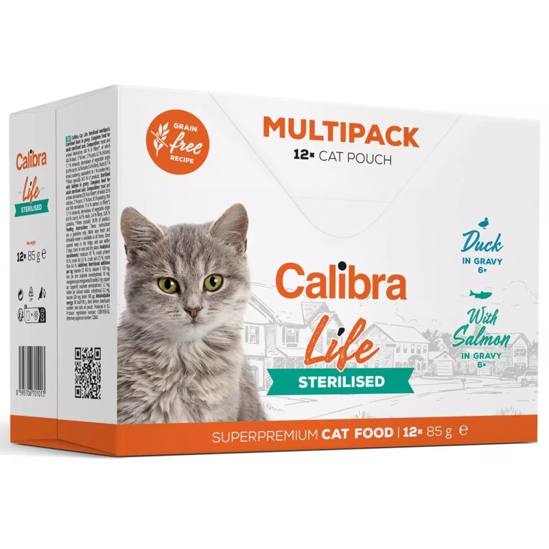 Levně Calibra Cat Life kapsa Sterilised Multipack 12x85g