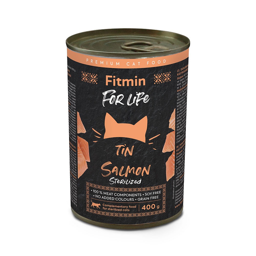 Levně Fitmin For Life Lososová konzerva pro kastrované kočky 400 g