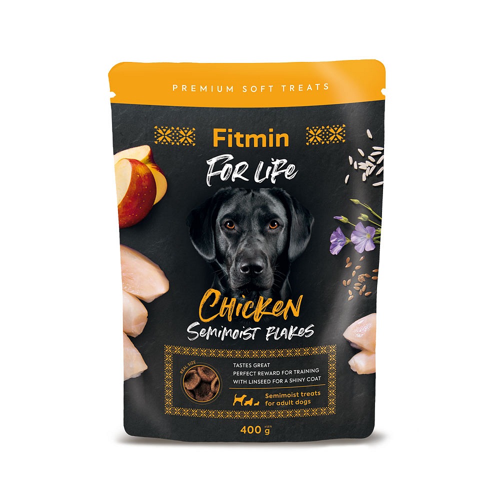 Levně Fitmin For Life Chicken Flakes pamlsek pro psy 400 g