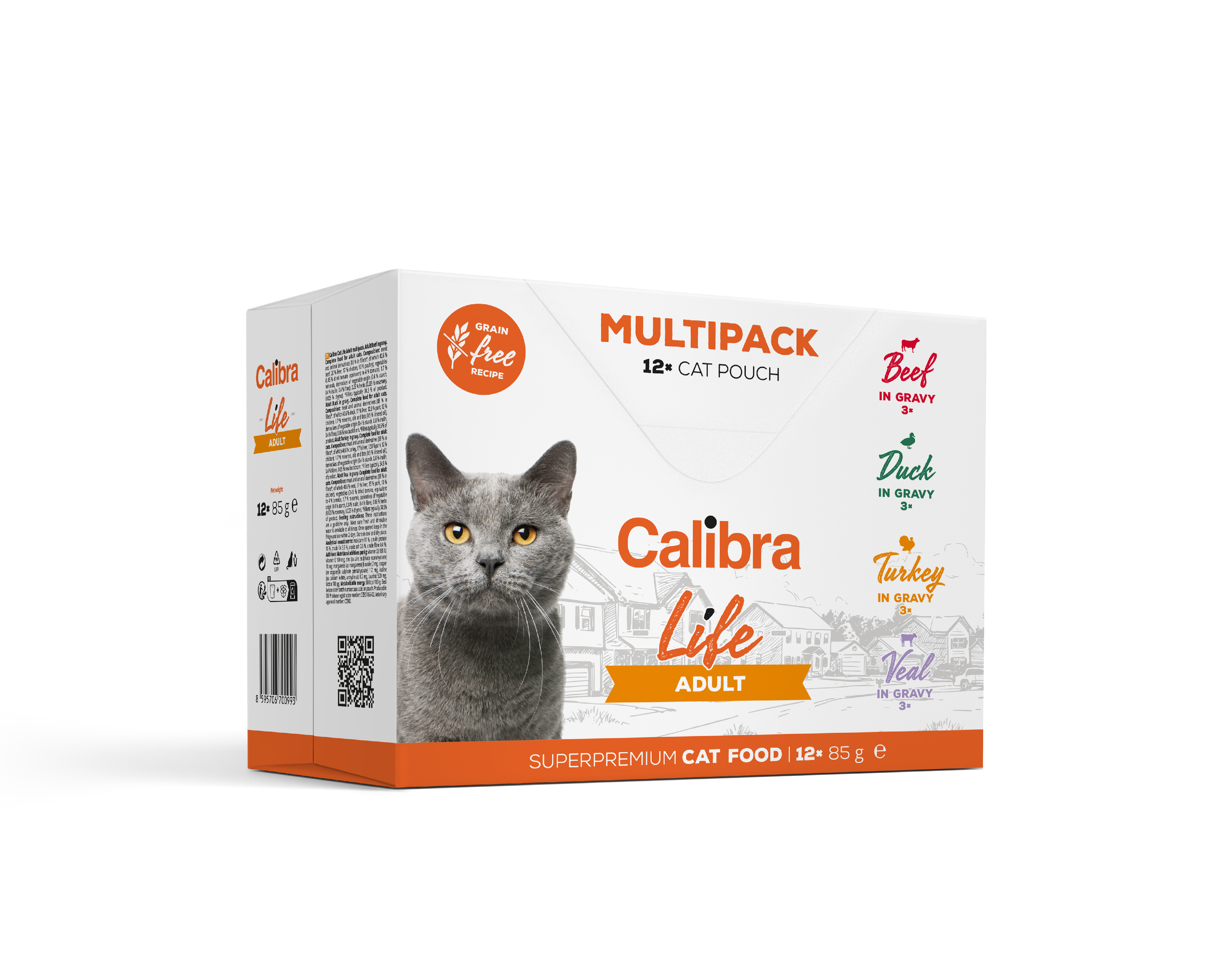 Levně Calibra Cat Life kapsa Adult Multipack 12x85g