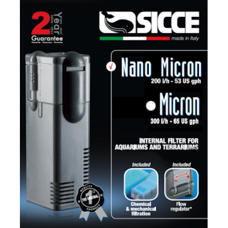 Levně SICCE Nano Micron vnitřní filtr 200 l/h