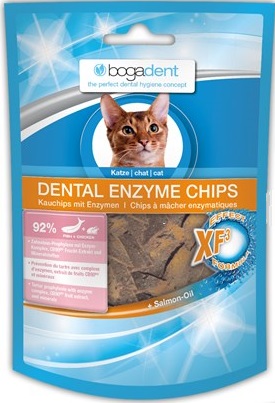 Levně BOGAR bogadent DENTAL ENZYME CHIPS FISH, kočka, 50 g