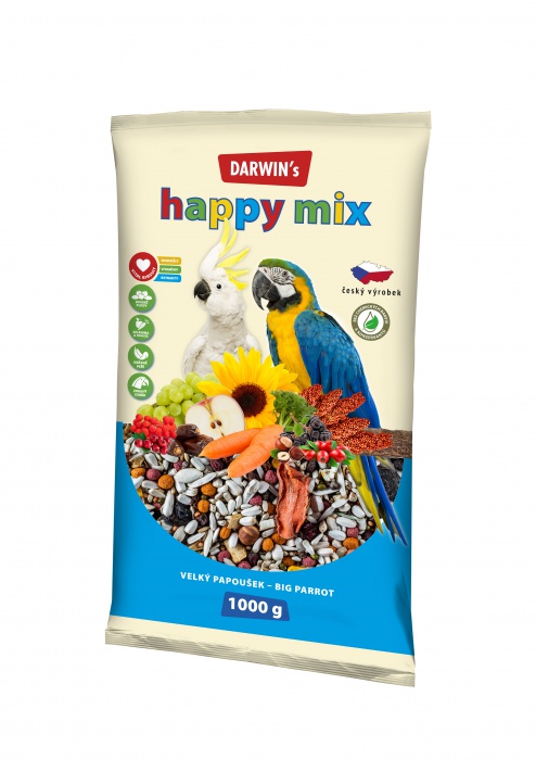 Levně Darwin's Classic Velký papoušek happy mix 1kg
