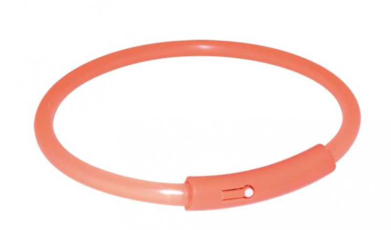 Levně Light band oranžový blikací obojek 50cm (L)