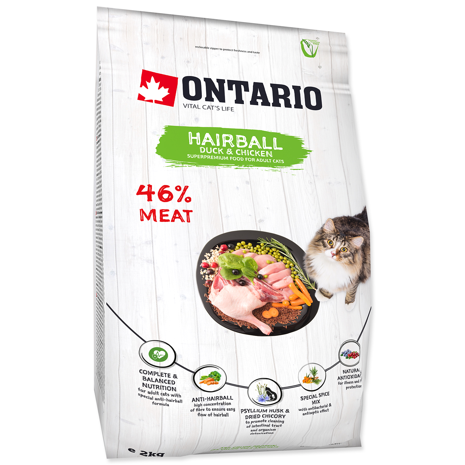 Levně ONTARIO Cat Hairball 2 kg