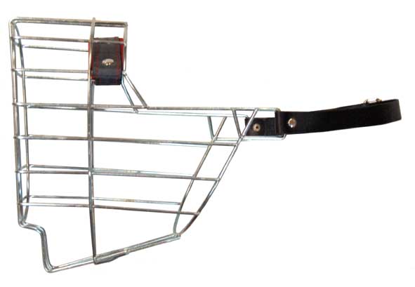 Náhubek zinek / kůže knírač velký, briard, bobtail PES