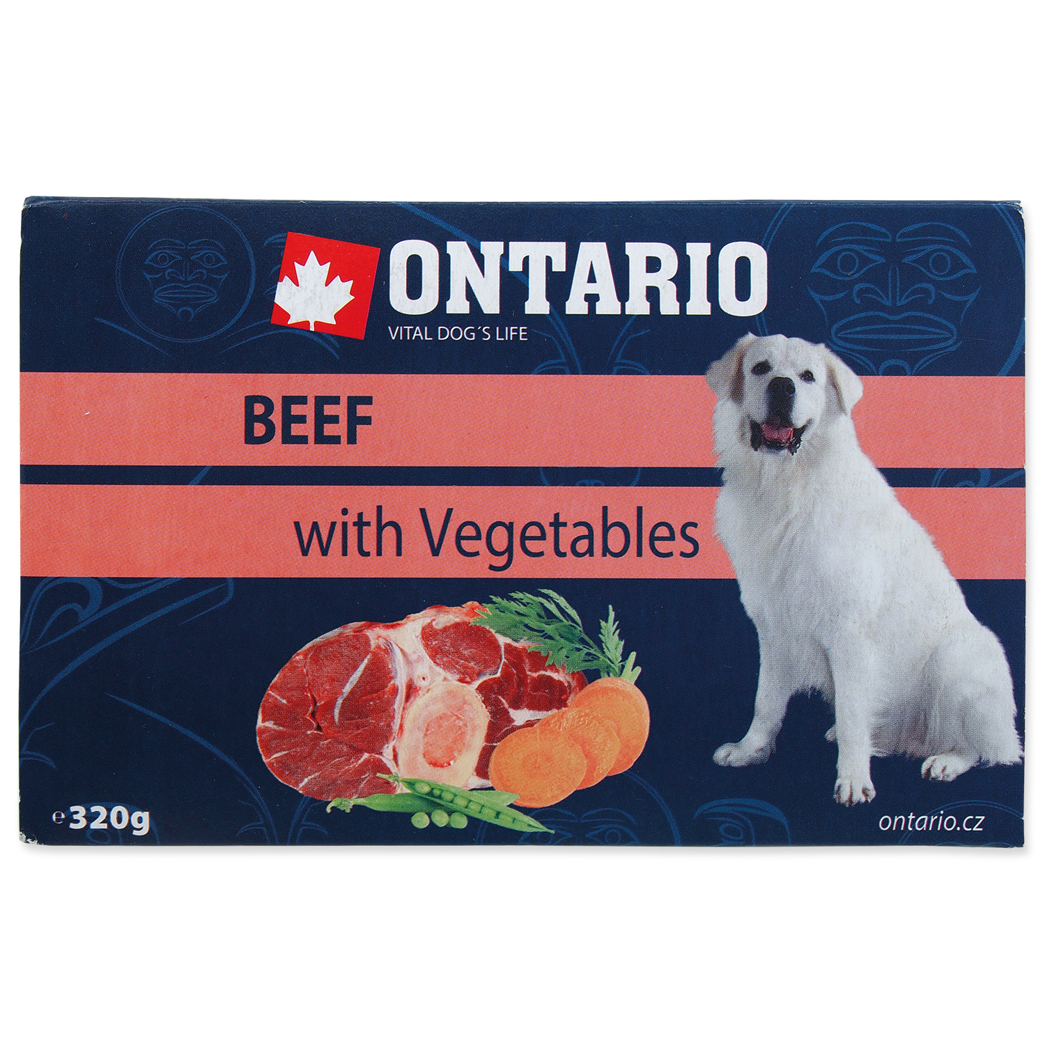 Levně Vanička ONTARIO Dog Beef with Vegetable 320 g