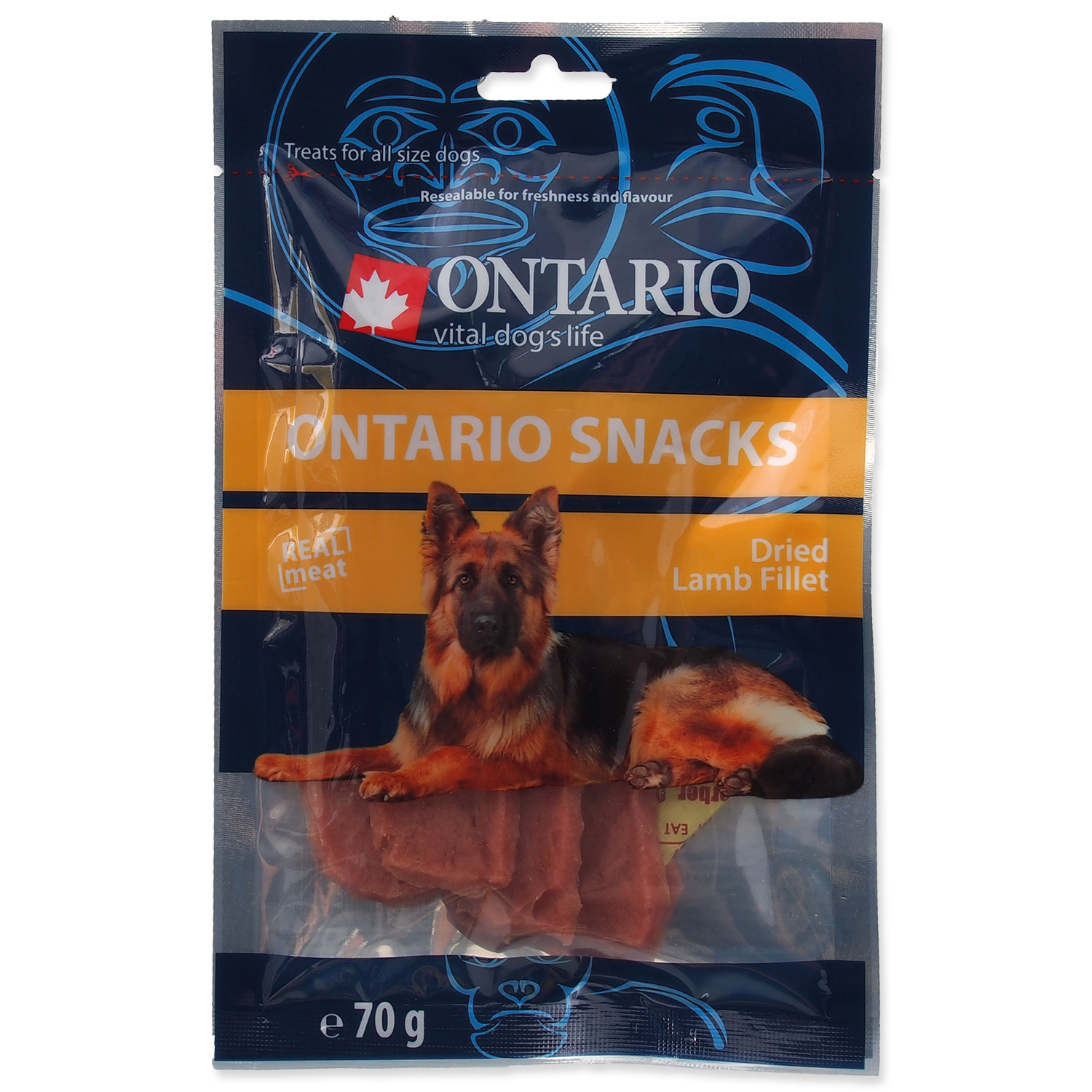Levně Snack ONTARIO Dog Dry Lamb Fillet 70 g
