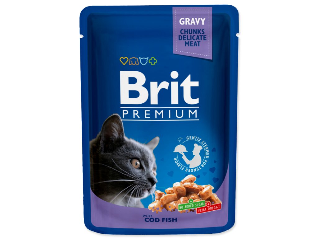 Levně Brit Premium Cat kapsa with Cod Fish 100g