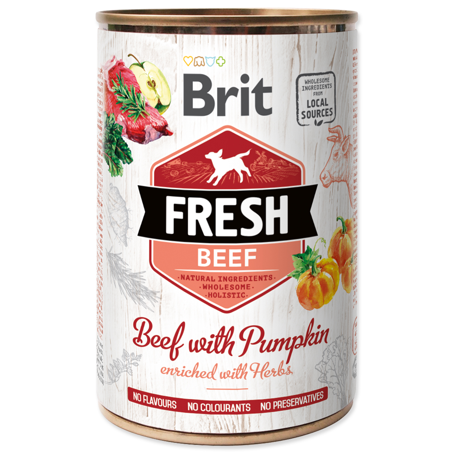 Levně Brit Fresh Dog konzerva Beef with Pumpkin 400 g