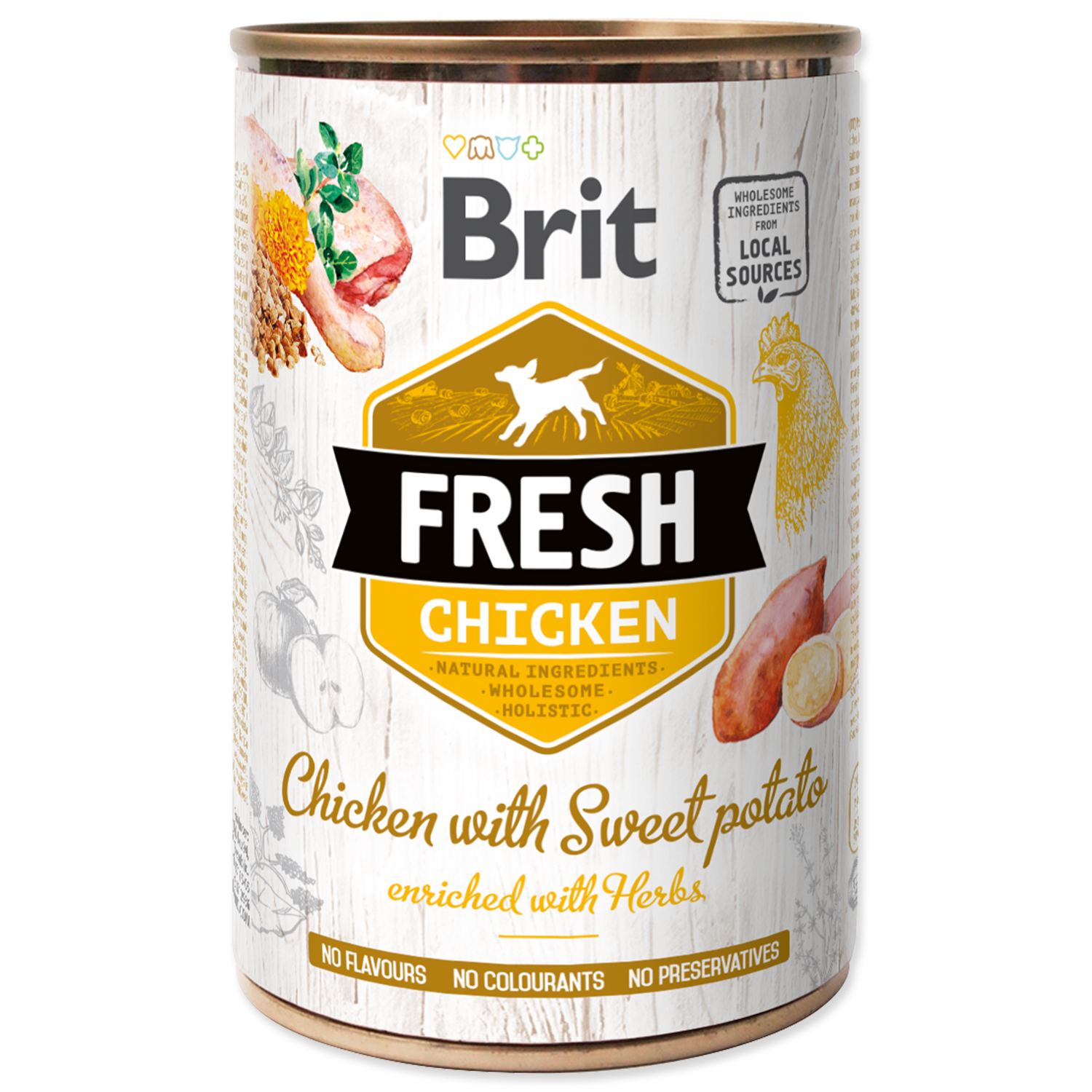 Levně Brit Fresh Dog konzerva Chicken with Sweet Potato 400 g