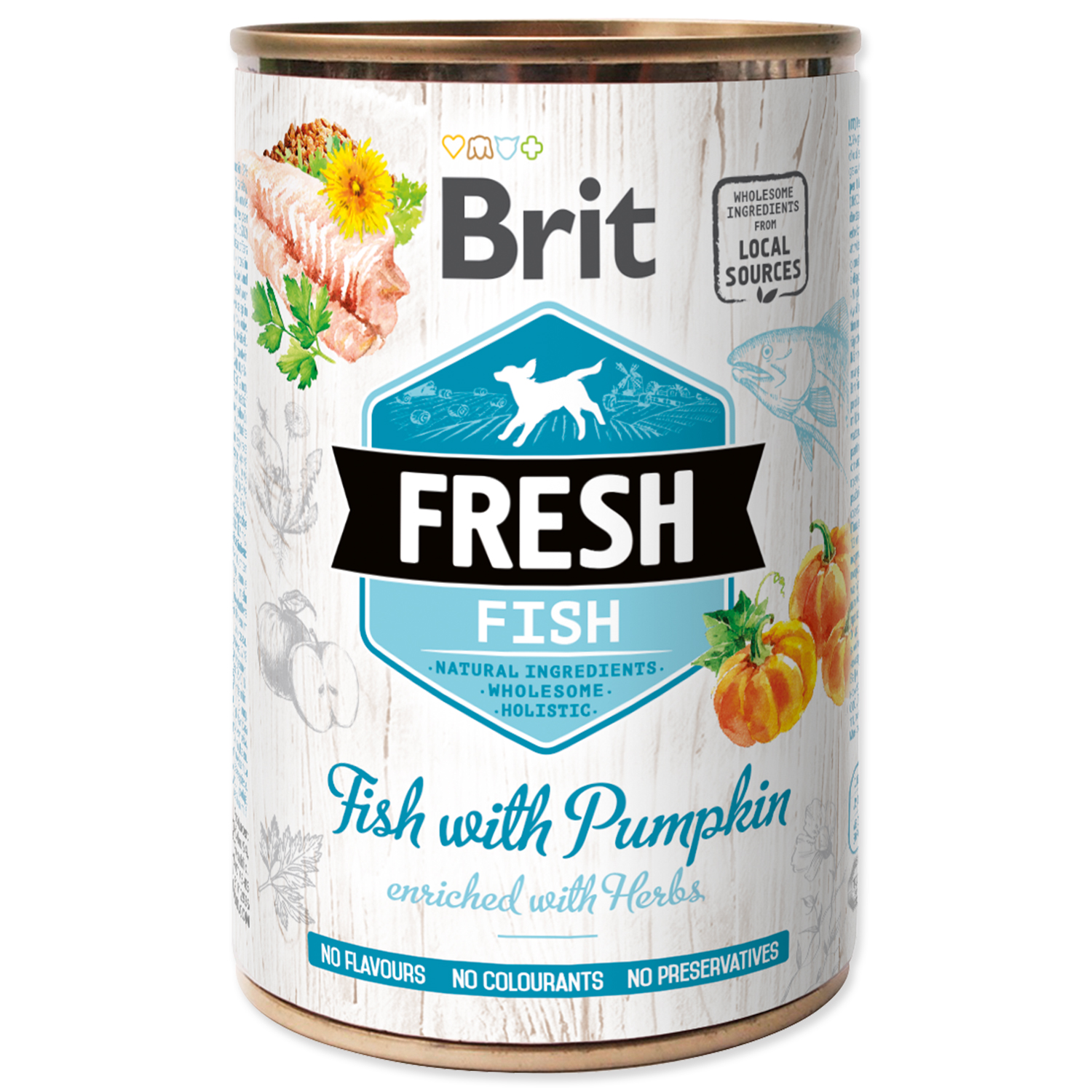 Levně Brit Fresh Dog konzerva Fish with Pumpkin 400 g
